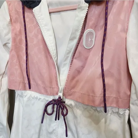 NWT COACH pink signature sporty rain jacket - Picture 2 of 8